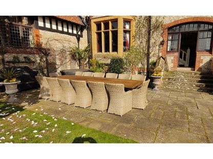 Valencia Teak 14 Chair Dining Set