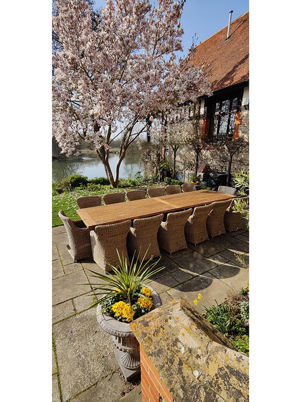 Valencia Teak 14 Chair Dining Set
