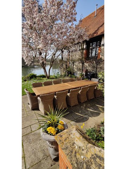 Valencia Teak 14 Chair Dining Set