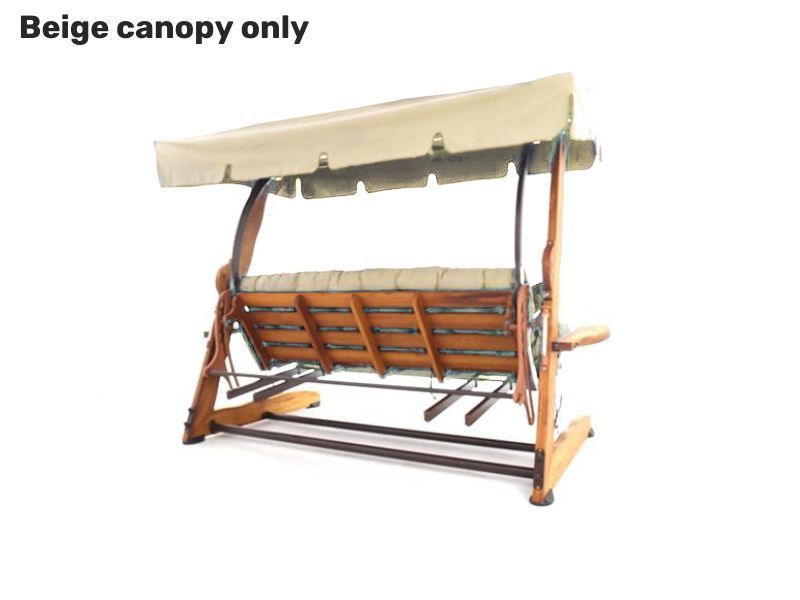 Tri Swing Seat 4 Seater | Beige-Garden Furniture Centre-HighRange,Loungers,Swing Seats & Lounge Chairs,Swing Seats-{collection_title}