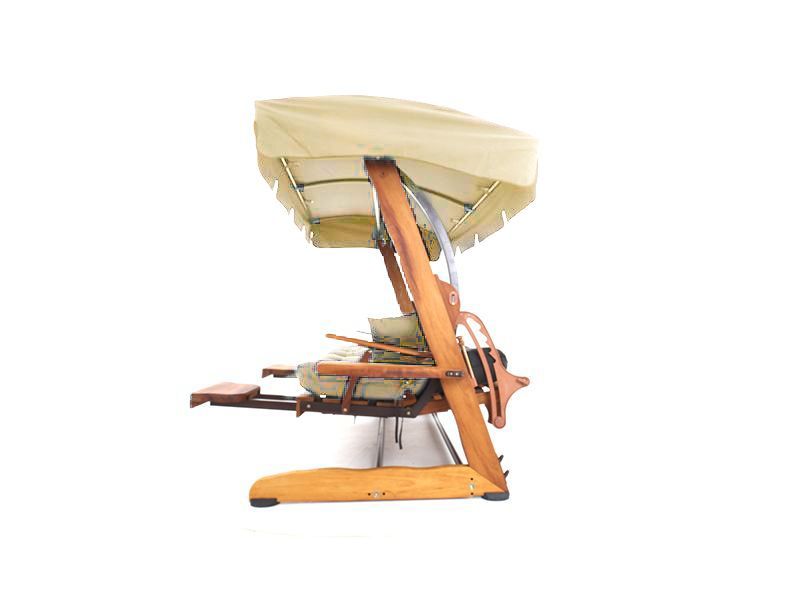 Tri Swing Seat 4 Seater | Beige-Garden Furniture Centre-HighRange,Loungers,Swing Seats & Lounge Chairs,Swing Seats-{collection_title}