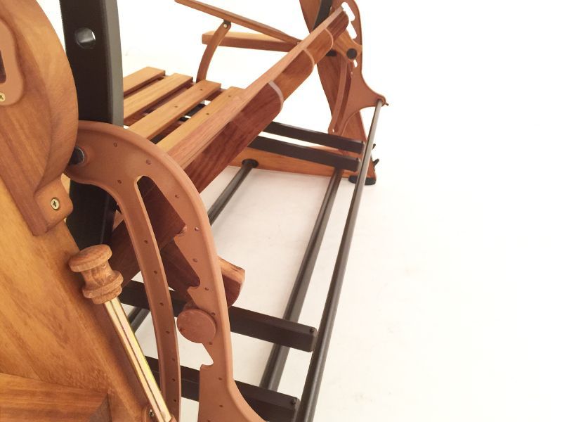 Tri Swing Seat 4 Seater | Beige-Garden Furniture Centre-HighRange,Loungers,Swing Seats & Lounge Chairs,Swing Seats-{collection_title}