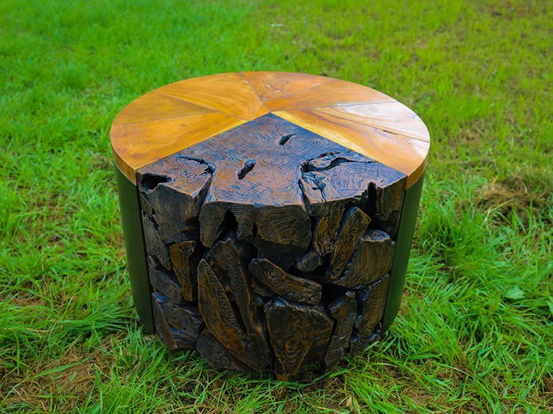 Triton Side Table Large -Garden Furniture Centre-Root,MidInstock,instock,MidRange,Side Table,Indoor Dining,Teak Garden Furniture,Reclaimed Furniture,Tables,Teak Tables-{collection_title}