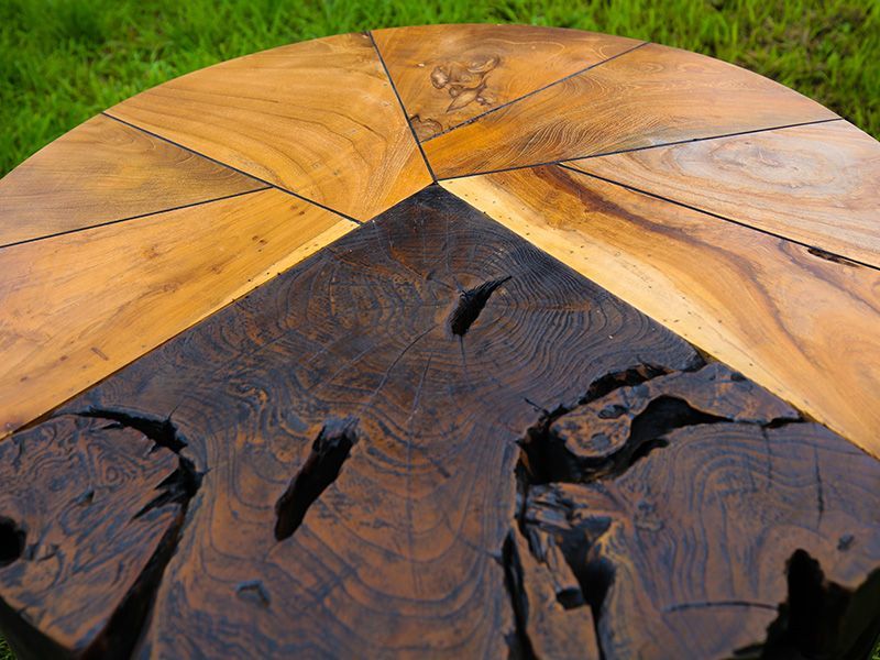 Triton Side Table Large -Garden Furniture Centre-Root,MidInstock,instock,MidRange,Side Table,Indoor Dining,Teak Garden Furniture,Reclaimed Furniture,Tables,Teak Tables-{collection_title}