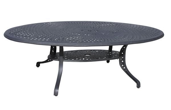 Tudor Oval Aluminium Table - 2.4m X 1.2m