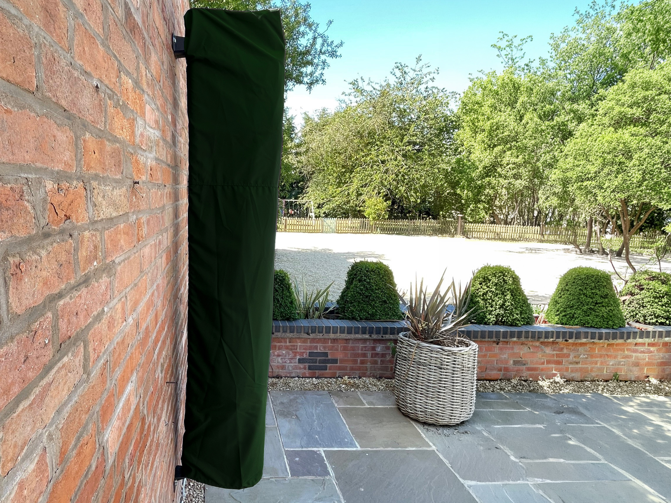 Breathable Turino Wall Parasol Weather Cover | Dark Green | Pre-Order