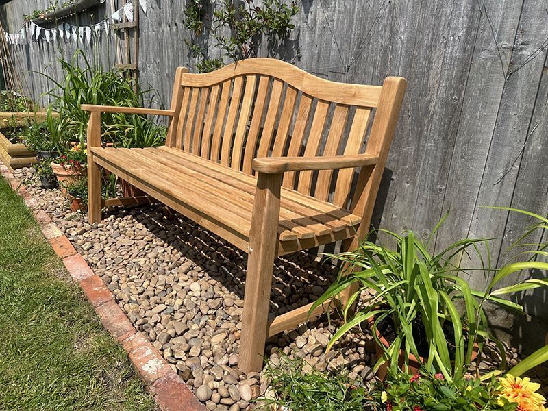 Turnberry 1.5m Bench-Garden Furniture Centre-MidInstock,instock,MidRange,Active,park benches,Benches,Outdoor Furniture,Memorial Benches,Teak,Teak Benches-{collection_title}