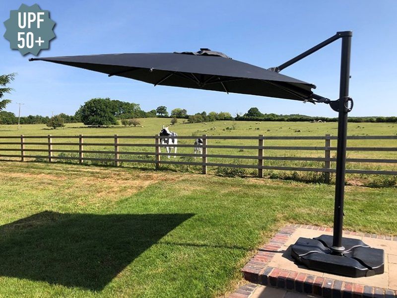 Calypso LED Cantilever Parasol 3M Square-Garden Furniture Centre-MidInstock,instock,MidRange,Square,Parasols,Cantilever Parasols Parasols,LED Parasols,Cantilever Parasols-{collection_title}