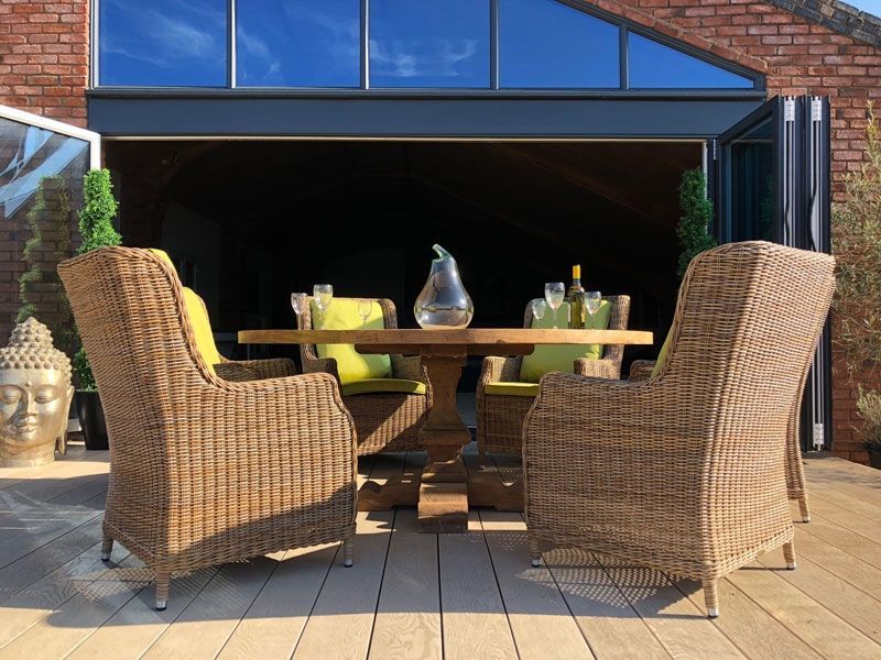 Valencia 6 Chair Round Dining Set-Garden Furniture Centre-HighRange,Reclaimed Furniture,Rattan,Teak,Tables,Dining Set,Outdoor Dining-{collection_title}