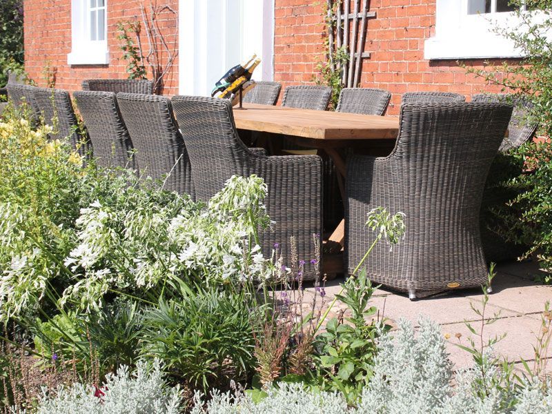 Valencia 12 Chair Dining Set-Garden Furniture Centre-HighRange,Reclaimed Furniture,Rattan,Tables,Dining Set,Teak,Outdoor Dining-{collection_title}