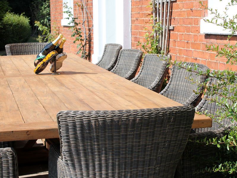 Valencia 12 Chair Dining Set-Garden Furniture Centre-HighRange,Reclaimed Furniture,Rattan,Tables,Dining Set,Teak,Outdoor Dining-{collection_title}