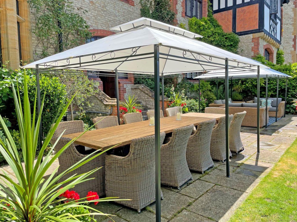 Valencia 12 Chair Dining Set-Garden Furniture Centre-HighRange,Reclaimed Furniture,Rattan,Tables,Dining Set,Teak,Outdoor Dining-{collection_title}