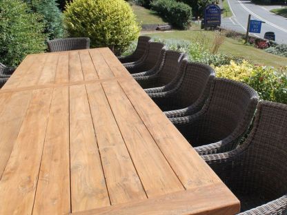 Valencia Teak 14 Chair Dining Set