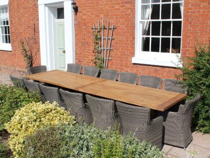 Valencia Teak 14 Chair Dining Set
