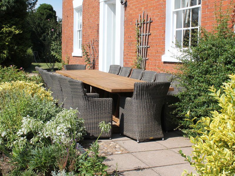 Valencia Teak 14 Chair Dining Set