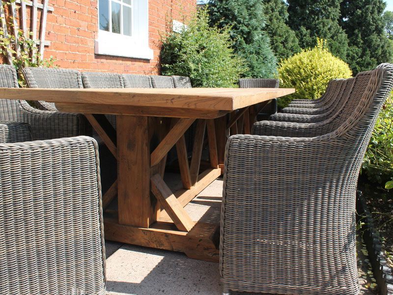 Valencia Teak 14 Chair Dining Set-Garden Furniture Centre-HighRange,Reclaimed Furniture,Rattan,Tables,Dining Set,Teak,Outdoor Dining-{collection_title}