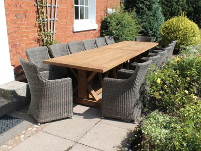Valencia Teak 14 Chair Dining Set