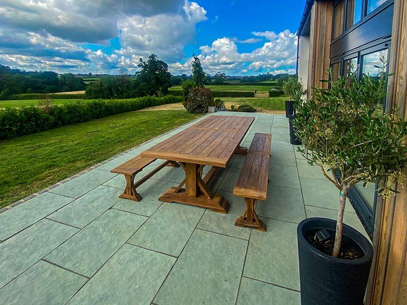 Valencia Dining Table 2.4m | Ex-Display Goodwood Revival-Garden Furniture Centre-Indoor Dining,HighRange,Dining Table,Outdoor Furniture,Teak Garden Furniture,Reclaimed Furniture,Outdoor Dining,Teak,Tables,Teak Tables,Trade Show ExDis,Ex-Display,Sale-{collection_title}