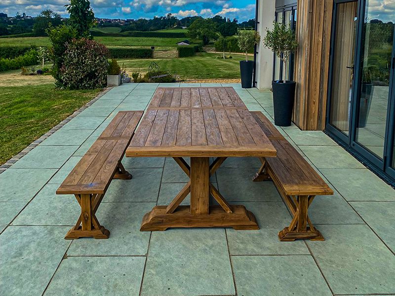 Valencia Backless Bench-Garden Furniture Centre-MidInstock,instock,MidRange,Outdoor Dining,Backless,Benches,Outdoor Furniture,Teak Benches Benches,Reclaimed Furniture,Teak,Teak Benches-{collection_title}