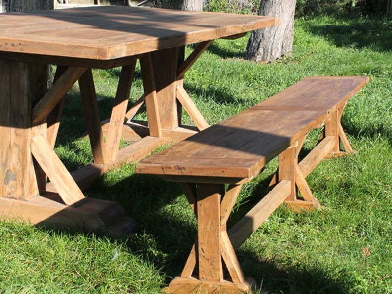 Valencia Backless Bench-Garden Furniture Centre-MidInstock,instock,MidRange,Outdoor Dining,Backless,Benches,Outdoor Furniture,Teak Benches Benches,Reclaimed Furniture,Teak,Teak Benches-{collection_title}