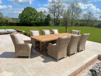 Valencia Willow 8 Chair Dining Set 