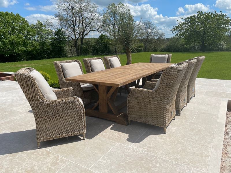 Valencia Willow 8 Chair Dining Set 