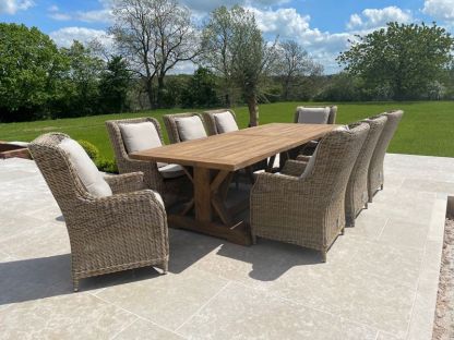 Valencia Willow 8 Chair Dining Set 