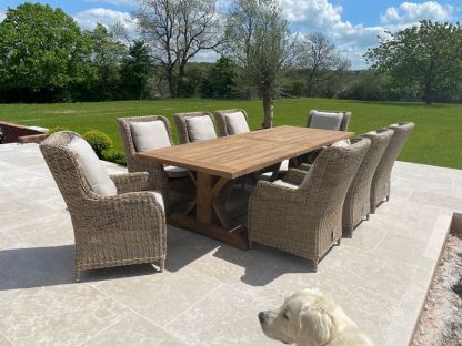 Valencia Willow 8 Chair Dining Set 