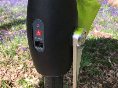 Verona Parasol with USB Charger & LED Lights 
