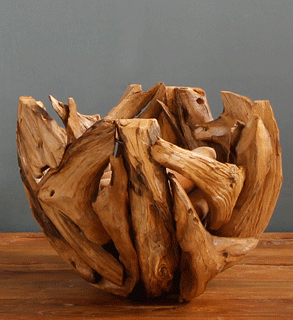 Reclaimed Teak Villa Bowl -Garden Furniture Centre-Ornaments,Root,48Hour Dispatch,LowRange,Under 100,Conservatory,Reclaimed Furniture,Indoor Accessories,Teak,Ornaments Accessories,Accessories,Teak Accessories,Accessories Gazebos-{collection_title}