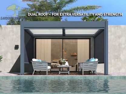 Eclipse 3 X 4m LED Motorised Pergola | Wall Mounted