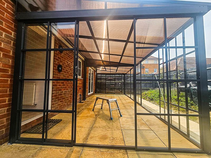 Four Seasons Wall Screen House 3 x 4.8M-Garden Furniture Centre-HighRange,Wall Mounted,Gazebos,Metal Gazebos,All Seasons Gazebos,Wall Mounted Gazebos,All Seasons Gazebo Range,Garden Rooms Gazebos,All Seasons Range,Screenhouse-{collection_title}