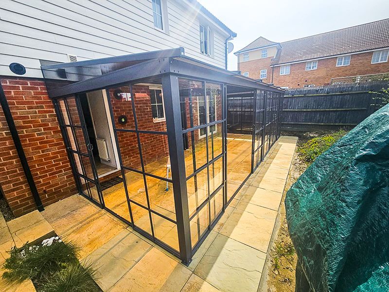 Four Seasons Wall Screen House 3 x 4.8M-Garden Furniture Centre-HighRange,Wall Mounted,Gazebos,Metal Gazebos,All Seasons Gazebos,Wall Mounted Gazebos,All Seasons Gazebo Range,Garden Rooms Gazebos,All Seasons Range,Screenhouse-{collection_title}