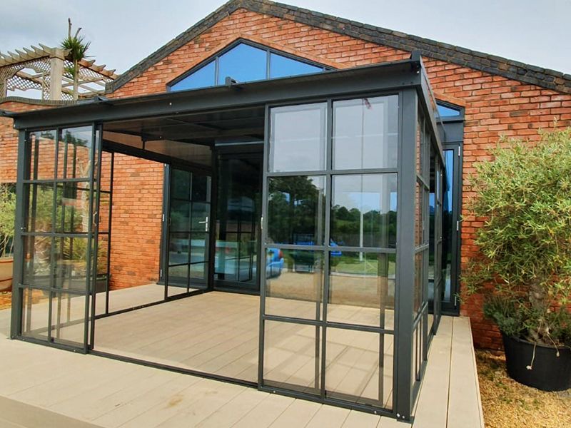 Four Seasons Wall Screen House 3 x 4.8M-Garden Furniture Centre-HighRange,Wall Mounted,Gazebos,Metal Gazebos,All Seasons Gazebos,Wall Mounted Gazebos,All Seasons Gazebo Range,Garden Rooms Gazebos,All Seasons Range,Screenhouse-{collection_title}