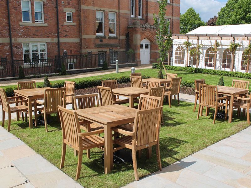 Warwick Square Table Set | FSC® Certified -Garden Furniture Centre-HighRange,Tables,Dining Set,Teak,Outdoor Furniture,Teak Garden Furniture,Outdoor Dining,Autumn & Winter Sale-{collection_title}