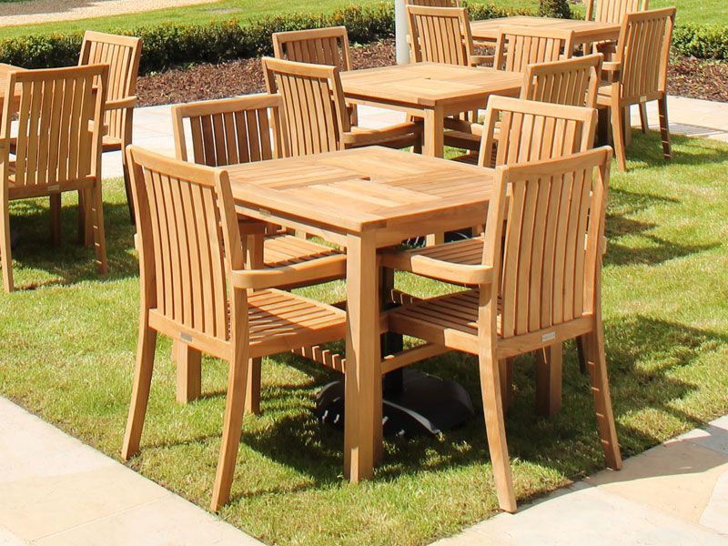 Warwick Square Table Set | FSC® Certified -Garden Furniture Centre-HighRange,Tables,Dining Set,Teak,Outdoor Furniture,Teak Garden Furniture,Outdoor Dining,Autumn & Winter Sale-{collection_title}
