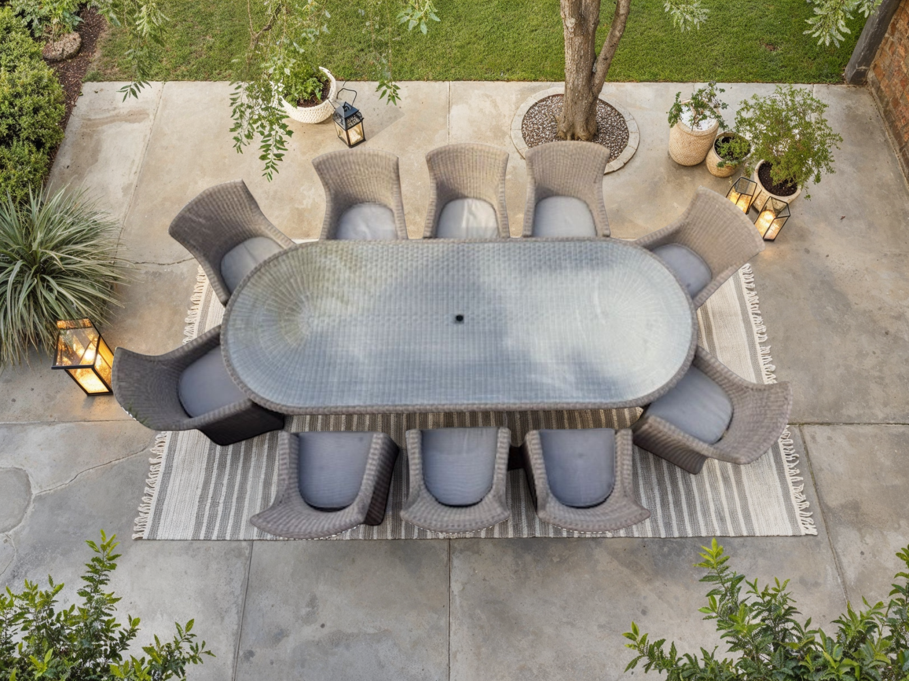 Summergrass 10 Chair Oval Set -Garden Furniture Centre-HighRange,Rattan,Outdoor Dining,Outdoor Furniture,Rattan Furniture-{collection_title}