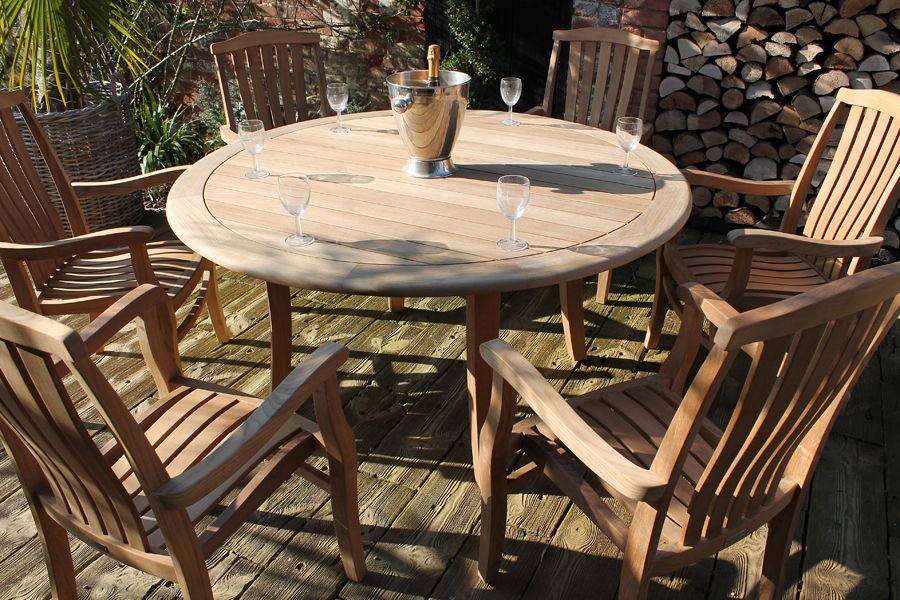 Westminster 6 Chair Dining Set | FSC® Certified-Garden Furniture Centre-HighRange,Tables,Dining Set,Information,Best Sellers,Teak,Outdoor Furniture,Sale,Teak Garden Furniture,FSC®,Outdoor Dining,Spring & Summer Sale,Autumn & Winter Sale-{collection_title}