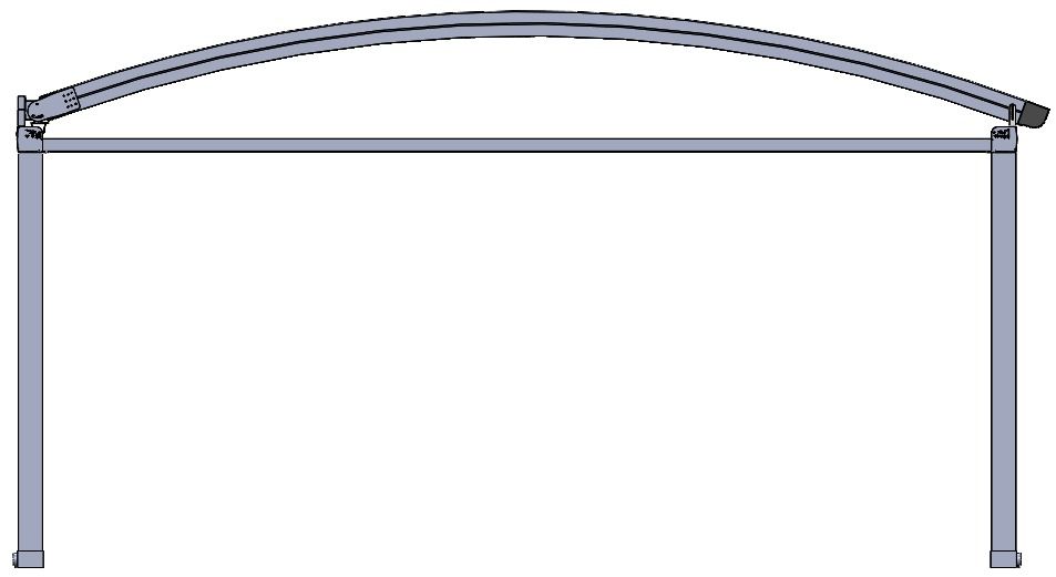 Ex Display Luna Crescent Retractable Awning - 5  X 6M  | Luna Range