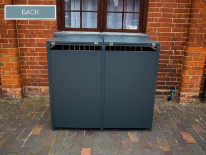 Anthracite Galvanized Steel Wheelie Bin Cover | Quad Set