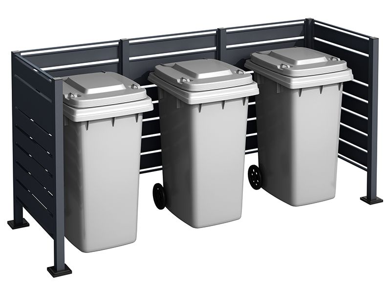 Galvanized Steel Wheelie Bin Screen | Modular | Pre-Order