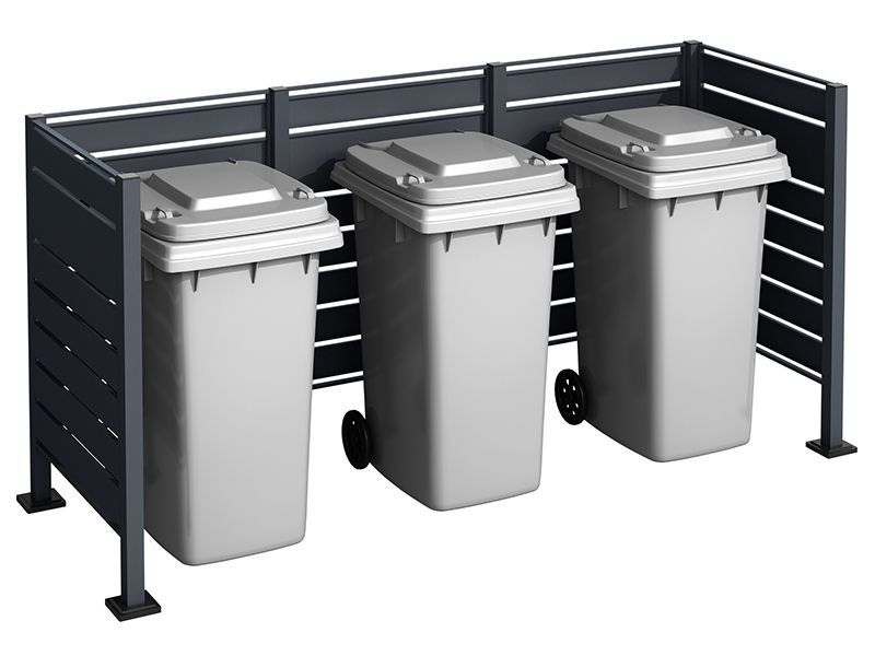 Galvanized Steel Wheelie Bin Screen | Modular | Pre-Order