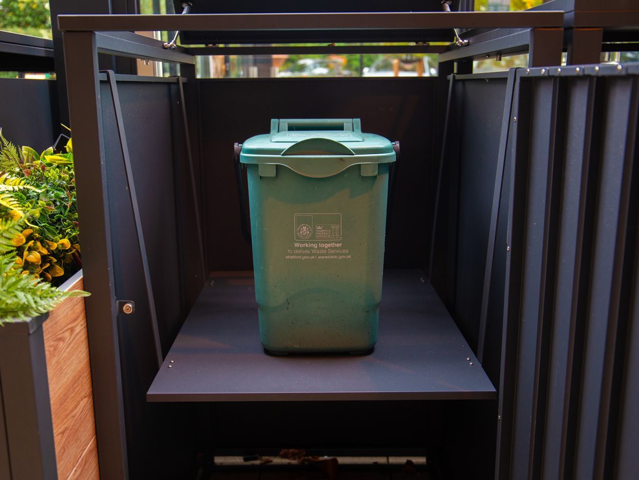 Galvanised Steel Wheelie Bin Shelf | For Single Bin Store-Garden Furniture Centre-LowRange,Under 100,Top Opening,Planter,Wood Effect,Anthracite,Accessories,Wheelie Bin Covers,Wheelie Bin Storage-{collection_title}