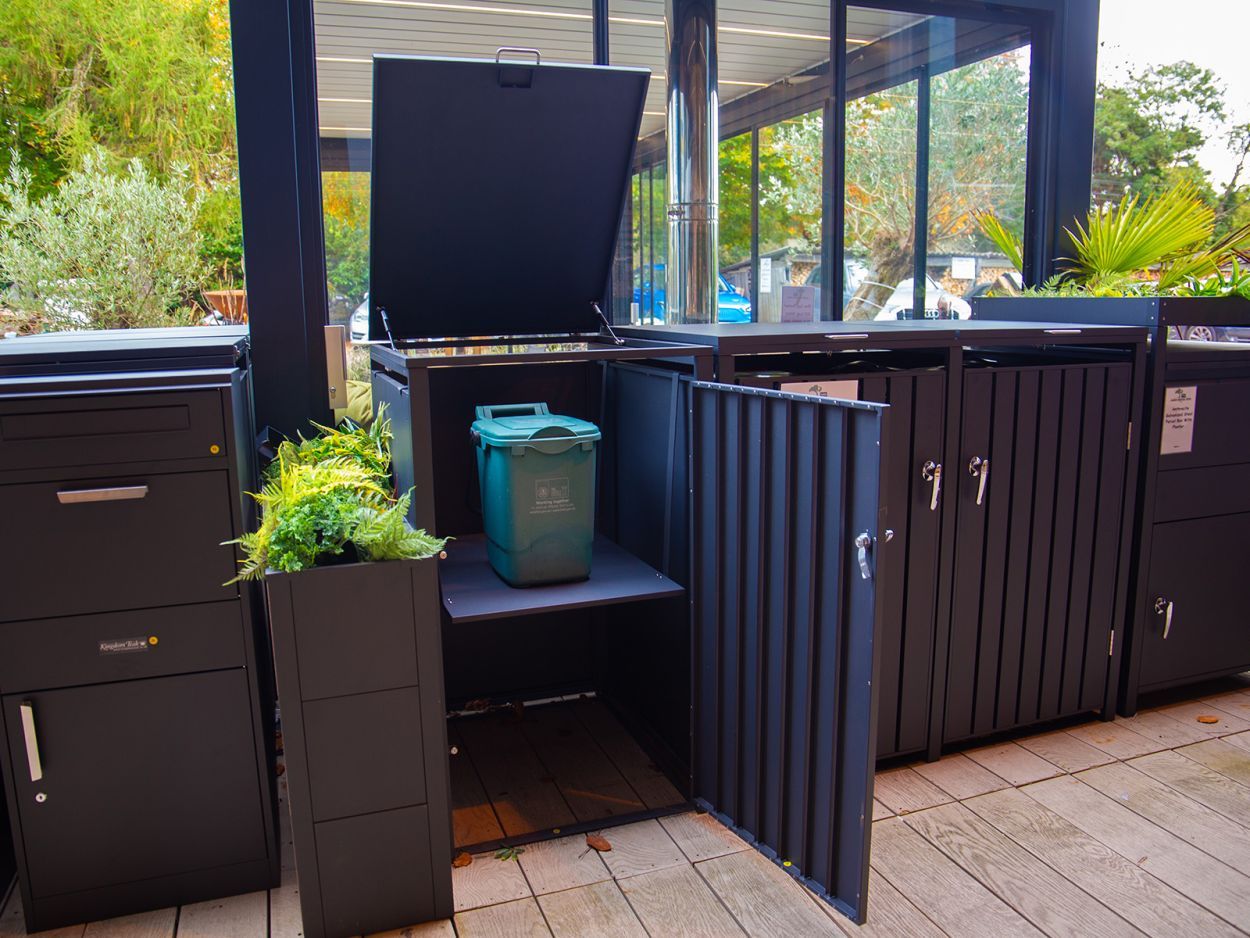 Galvanised Steel Wheelie Bin Shelf | For Single Bin Store-Garden Furniture Centre-LowRange,Under 100,Top Opening,Planter,Wood Effect,Anthracite,Accessories,Wheelie Bin Covers,Wheelie Bin Storage-{collection_title}