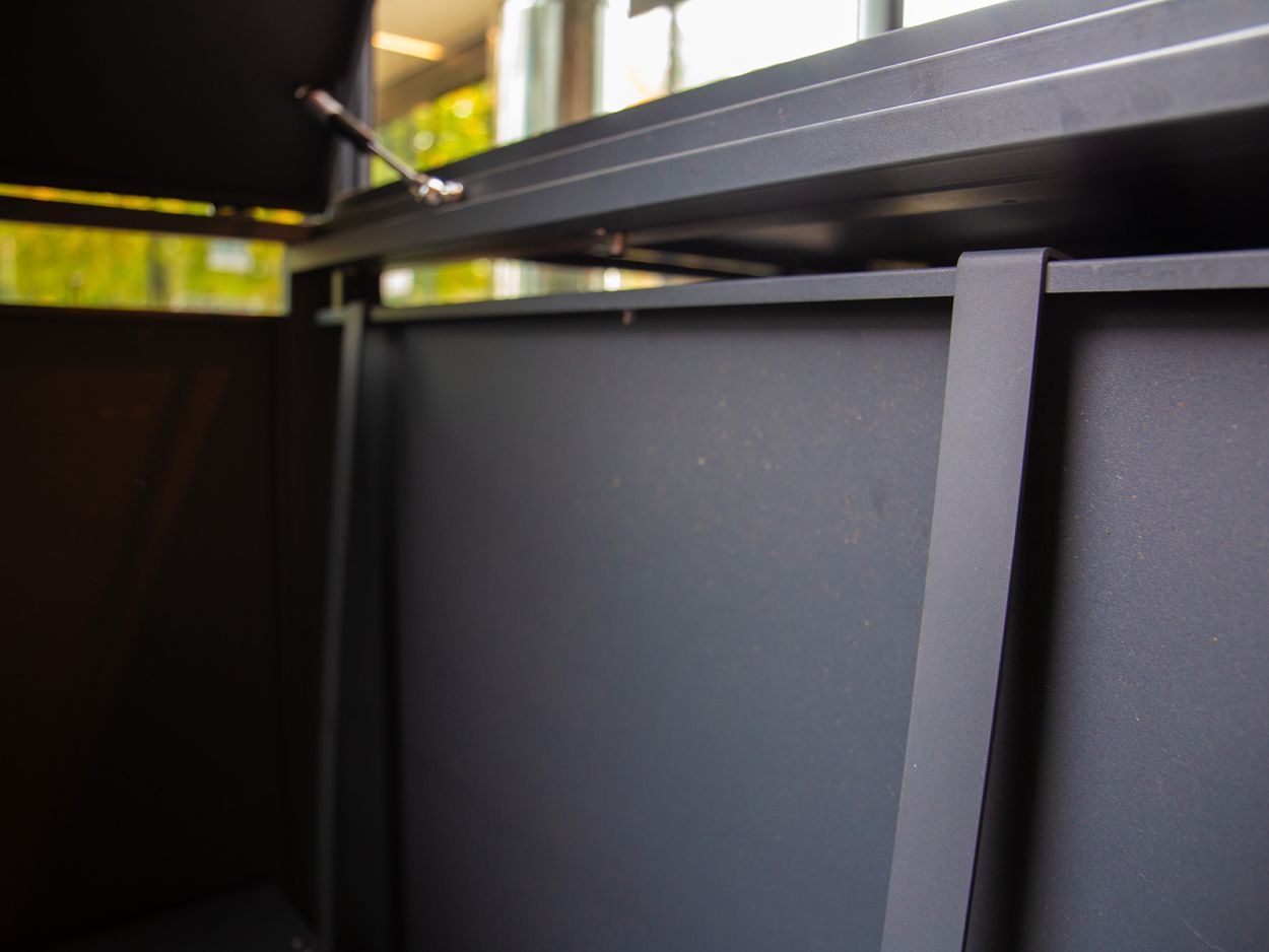 Galvanised Steel Wheelie Bin Shelf | For Single Bin Store-Garden Furniture Centre-LowRange,Under 100,Top Opening,Planter,Wood Effect,Anthracite,Accessories,Wheelie Bin Covers,Wheelie Bin Storage-{collection_title}