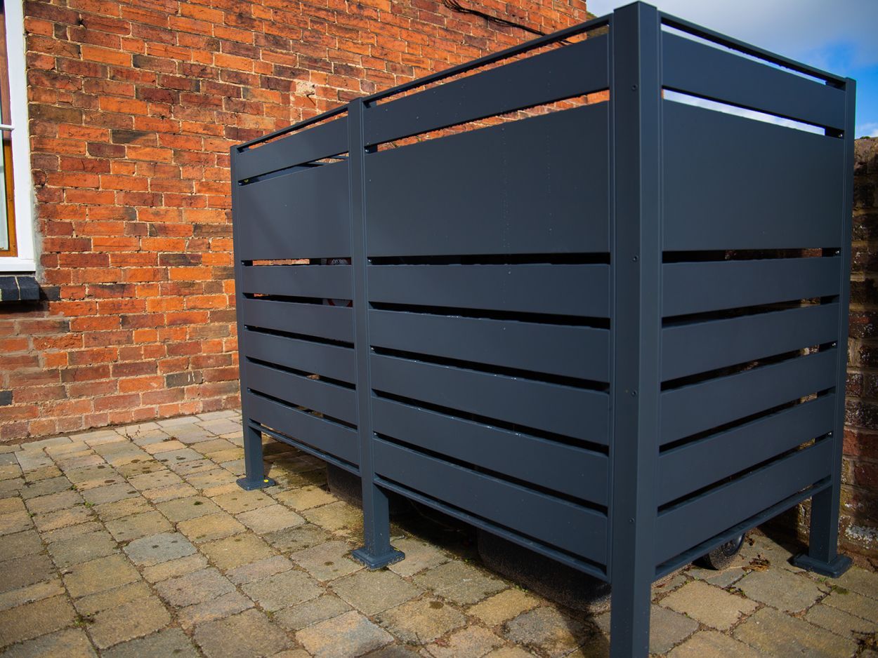 Galvanized Steel Wheelie Bin Screen | Modular | Pre-Order
