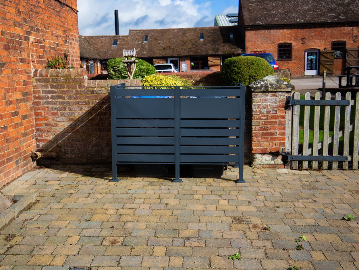 Galvanized Steel Wheelie Bin Screen | Modular-Garden Furniture Centre-LowRange,Anthracite,Accessories,Wheelie Bin Covers,Wheelie Bin Screens-{collection_title}