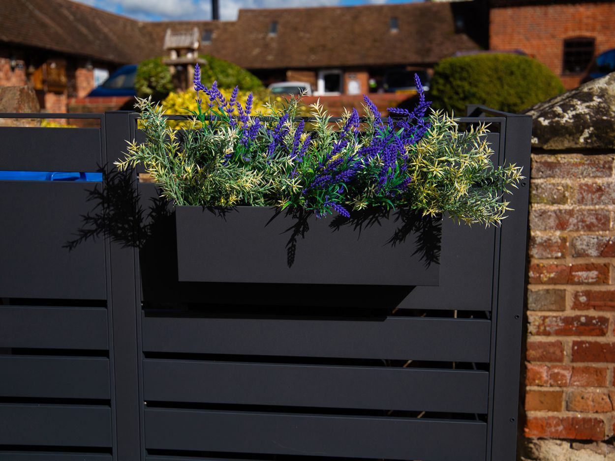 Galvanized Steel Planter | Wheelie Bin Screens | Modular-Garden Furniture Centre-LowRange,Under 100,Anthracite,Wheelie Bin Covers,Garden Planters,Wheelie Bin Storage,Wheelie Bin Screens-{collection_title}