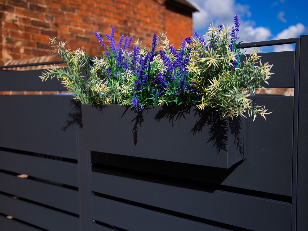 Galvanized Steel Wheelie Bin Screen | Modular-Garden Furniture Centre-LowRange,Anthracite,Accessories,Wheelie Bin Covers,Wheelie Bin Screens-{collection_title}