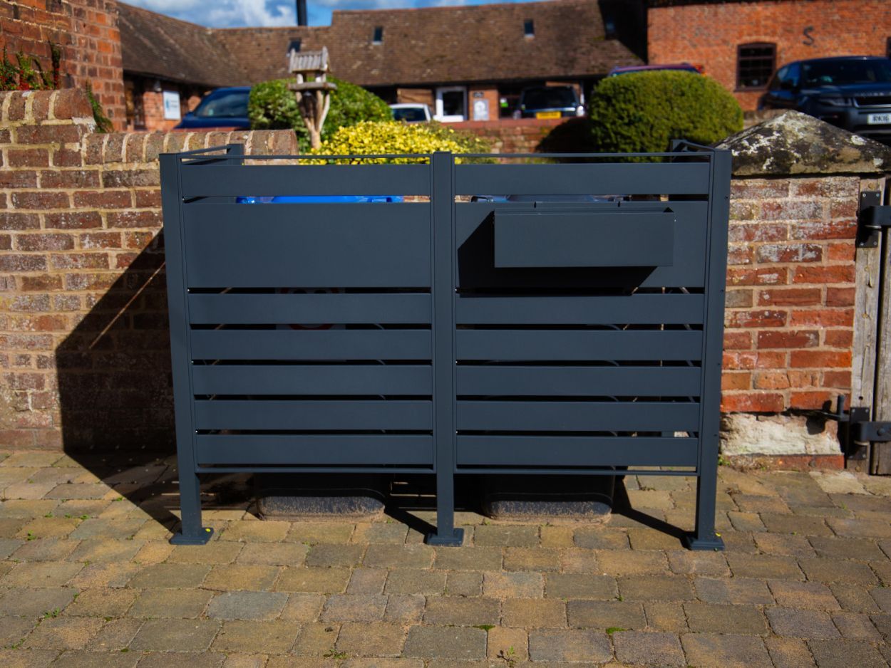 Galvanized Steel Planter | Wheelie Bin Screens | Modular-Garden Furniture Centre-LowRange,Under 100,Anthracite,Wheelie Bin Covers,Garden Planters,Wheelie Bin Storage,Wheelie Bin Screens-{collection_title}